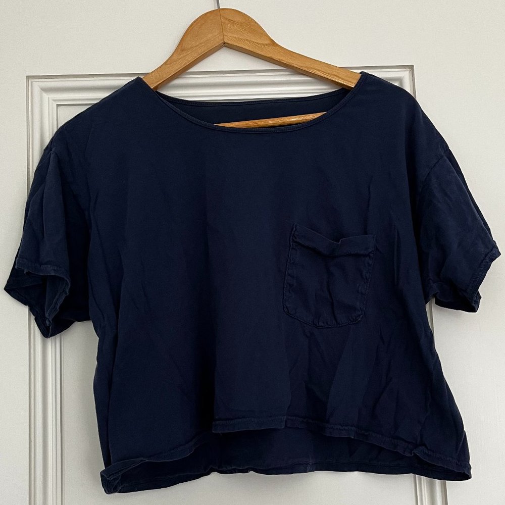 American Apparel Navy T-Shirt with Pocket